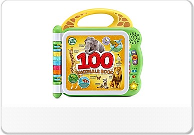 LeapFrog 100 Animals Book Bilingual English and Spanish Green for sale online 