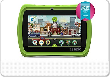 Green LeapFrog Epic Case HOTCOOL New PU Leather With Kickstand Cover Case For LeapFrog Epic 7 Android-based Kids Tablet