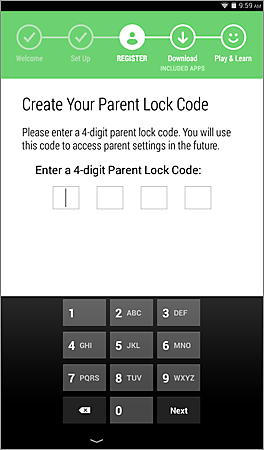 Parent Lock Code