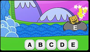Alphabet, uppercase letters, matching, learning game