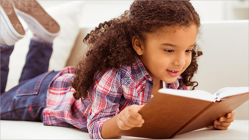 Child, girl, reading, book, learning