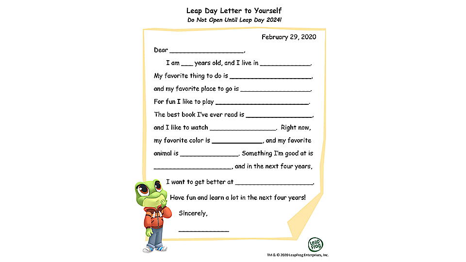 Leap Year Letter To Yourself   LeapDayLetter Img 