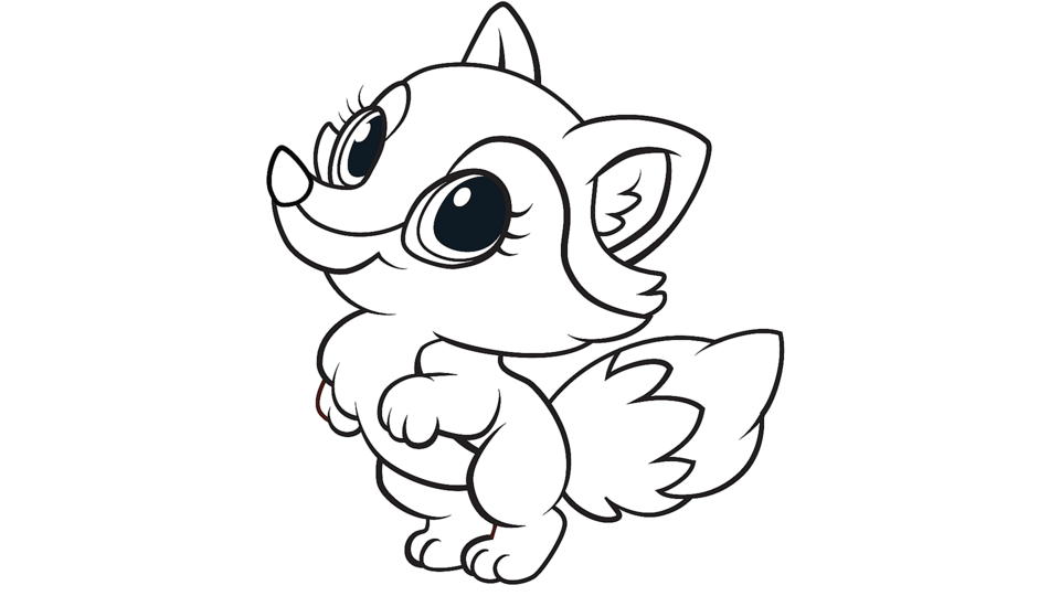 fox coloring page