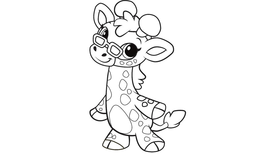 cute coloring pages of baby giraffes