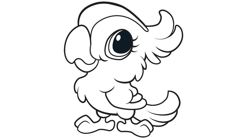 coloring pages of a parrot