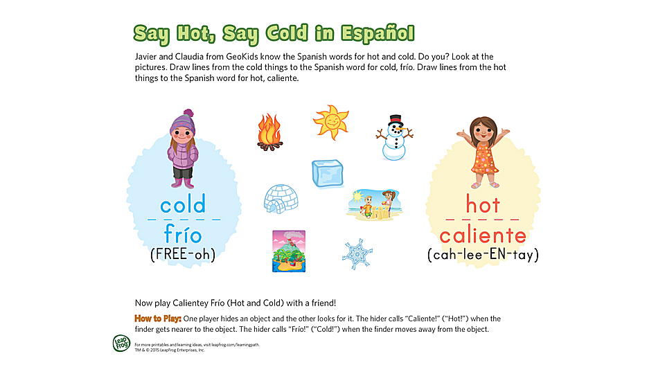 Say Hot Say Cold In Espanol