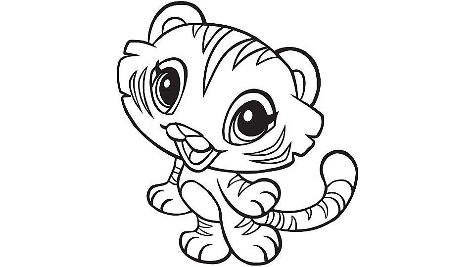 baby tiger pictures to color