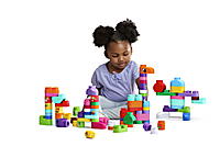 Block Toy │ LeapBuilders │ 81-Piece Jumbo Blocks Box (Pink