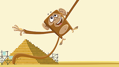 Stretchy Monkey Swinging through Time