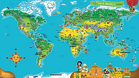 LeapReader™: Interactive World Map
