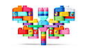 LeapBuilders 81-Piece Jumbo Blocks Box (Pink) View 9